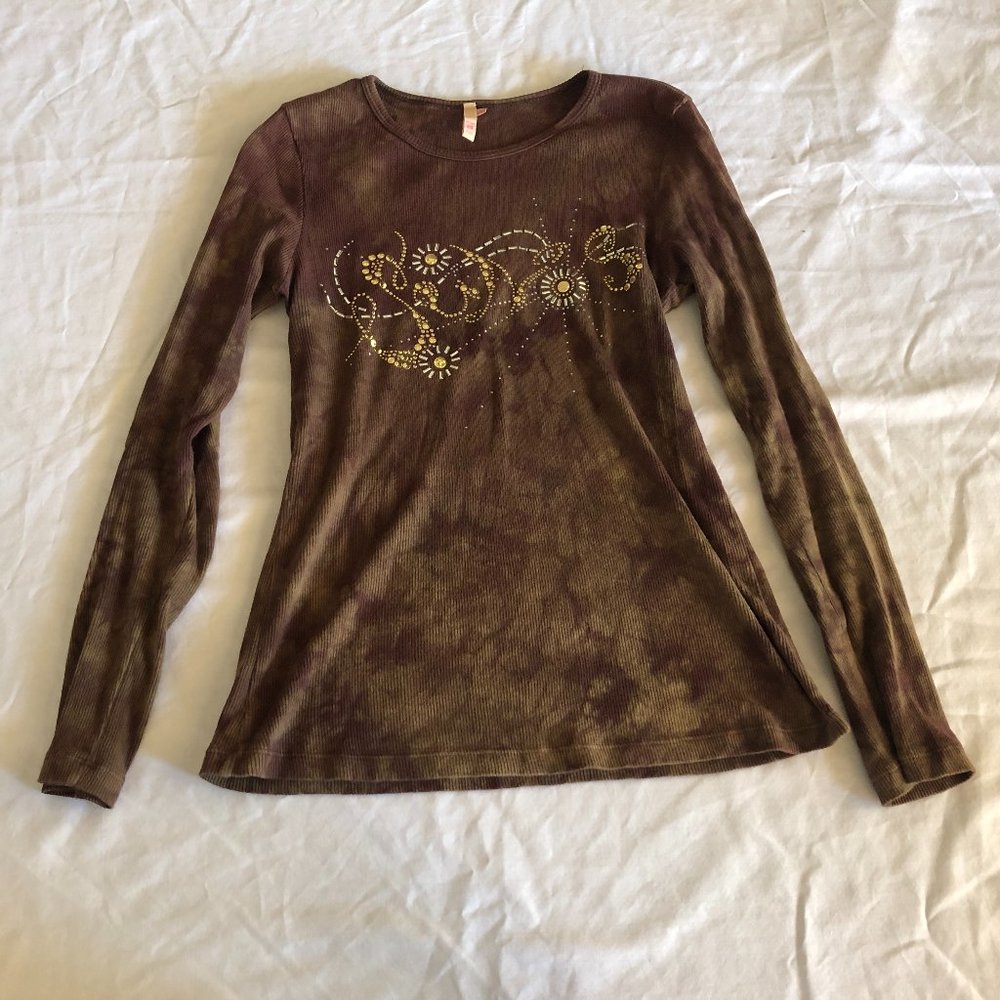 Me & Ko Tie Dye Long Sleeve Shirt Size Large